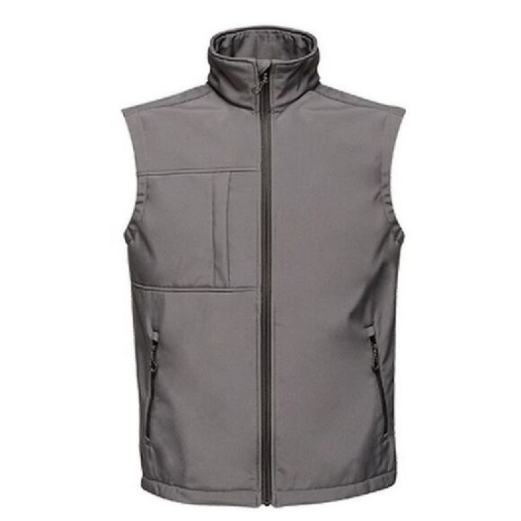 Regatta Mens Octagon II Printable Soft Shell Bodywarmer / Seal Grey/Black